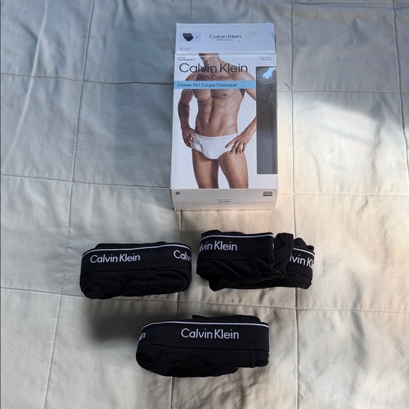 Calvin Klein Other - Calvin Klein NWB Men's Classic Fit Black Briefs - 3 Pair - Size Medium